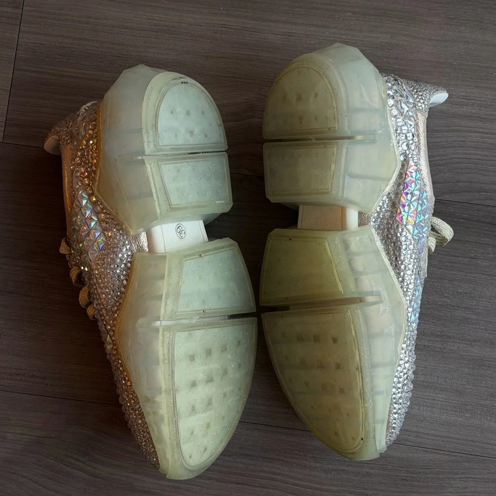 JIMMY CHOO DIAMOND/F SUEDE SNEAKER - Picture 2 of 4